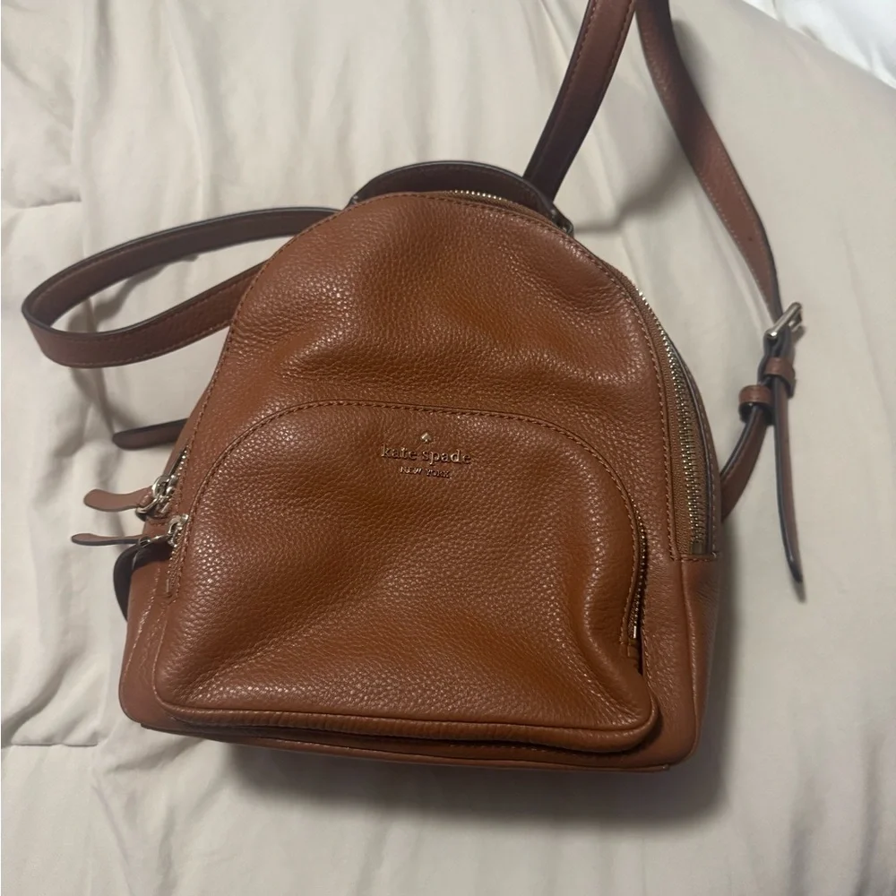kate spade Cognac Pebbled Leather Mini Backpack - Picture 1 of 1